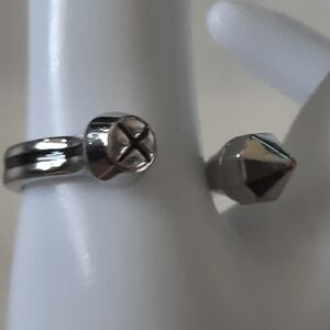 Rebecca Minkoff silver ring with screw detailing